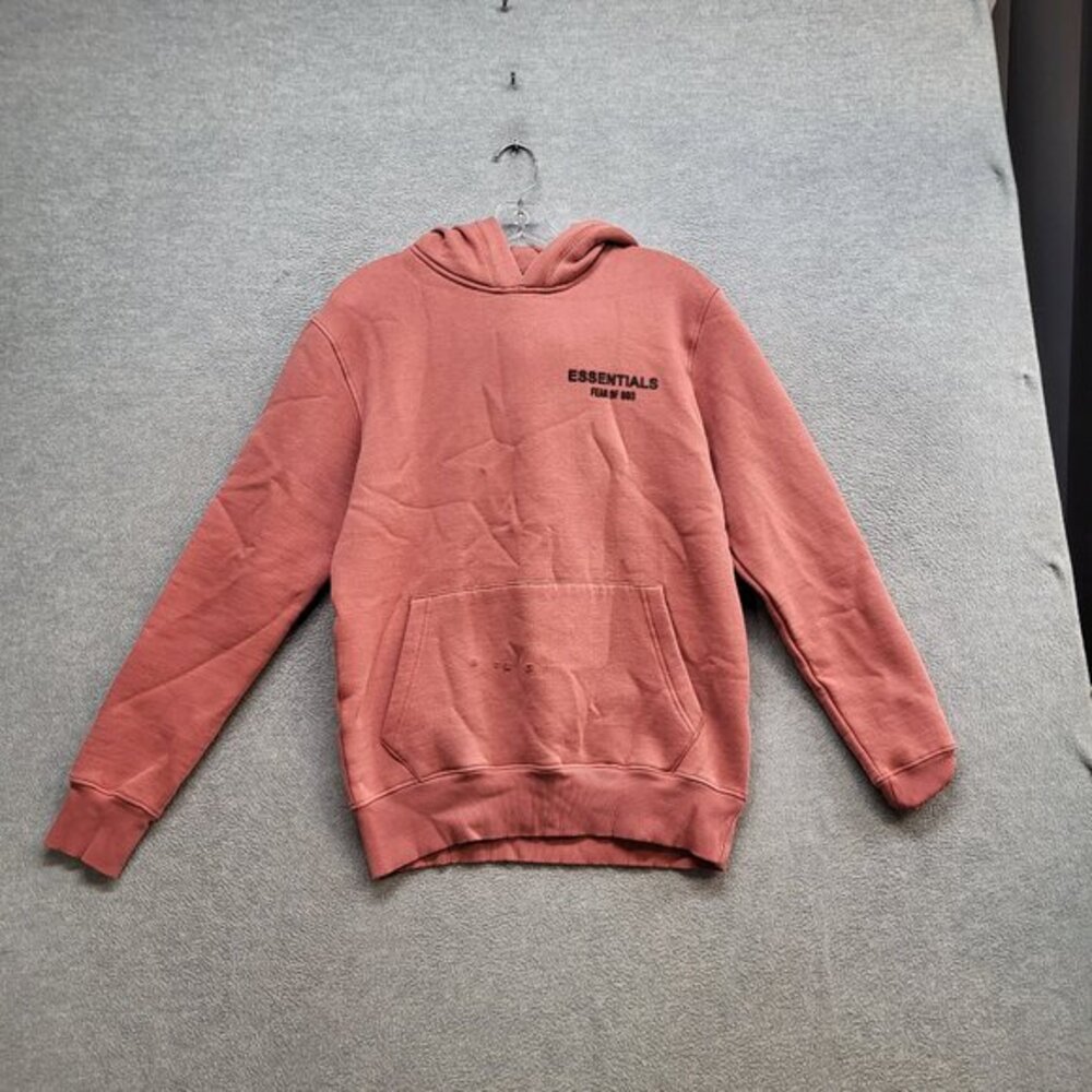 Fear Of Good Men Hoodie Large Salmon Essentials Logo Pullover READ